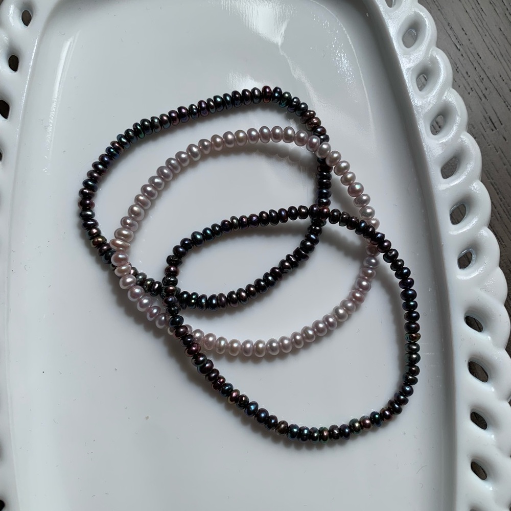 Seed pearl bracelets